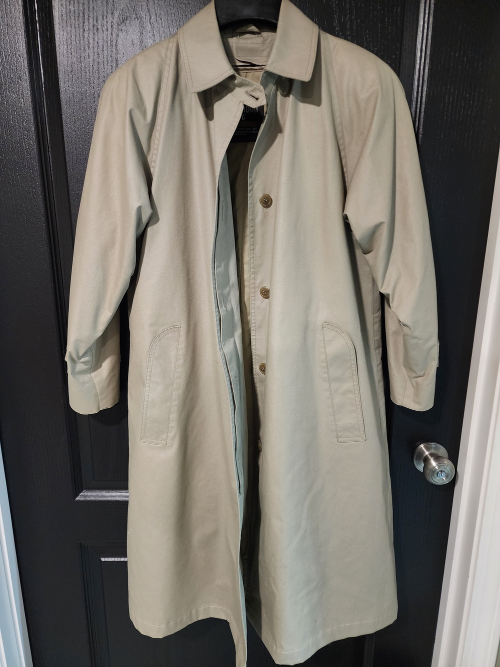 London Fog Womens Light Beige Trench /rain Coat